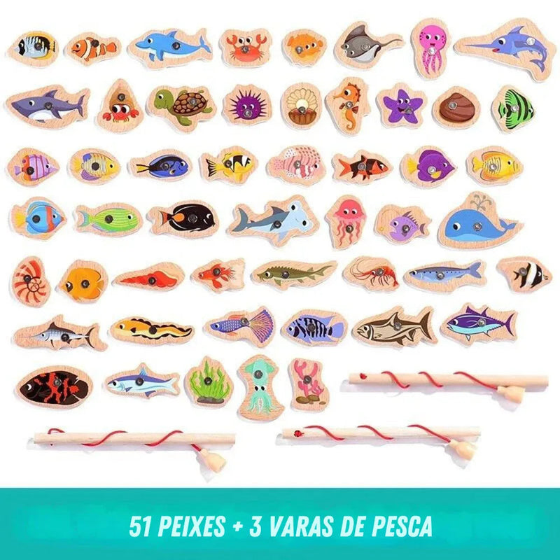 Fishing Magnética - Brinquedo de Pescaria Montessori