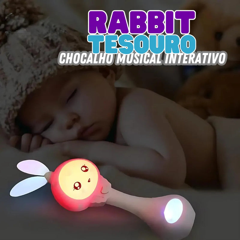 Rabbit Tesouro - Chocalho e Mordedor Musical Interativo