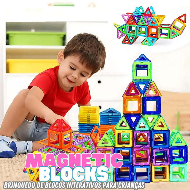 Magnetic Blocks - Brinquedo de Blocos Interativos para Crianças