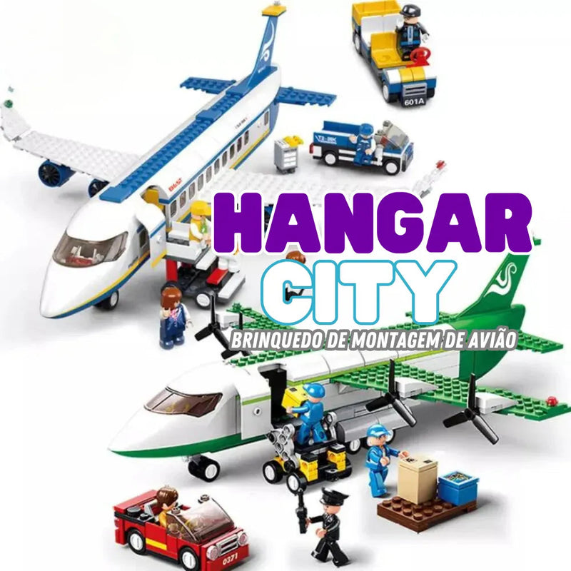 Hangar City - Brinquedo de Montagem de Avião