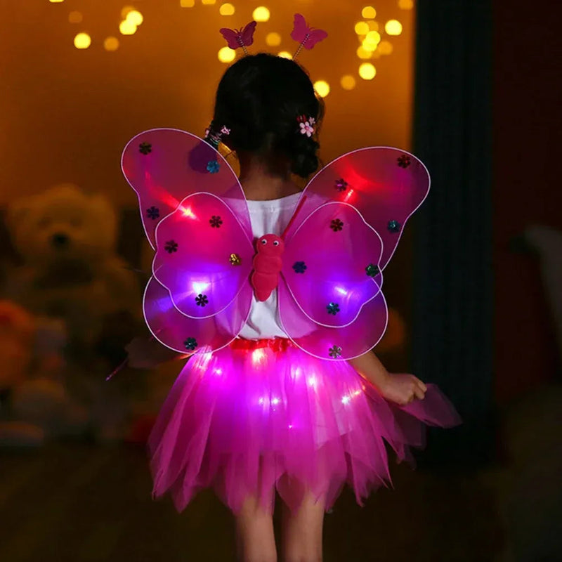 Butterfly Tesouro - Fantasia com Asas de Borboletas Infantil