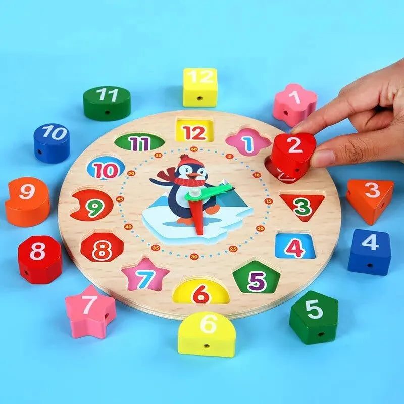 Clock Pinguim - Relógio Educativo Montessori