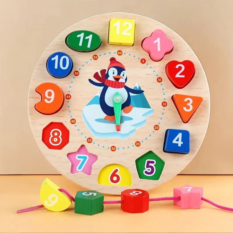 Clock Pinguim - Relógio Educativo Montessori