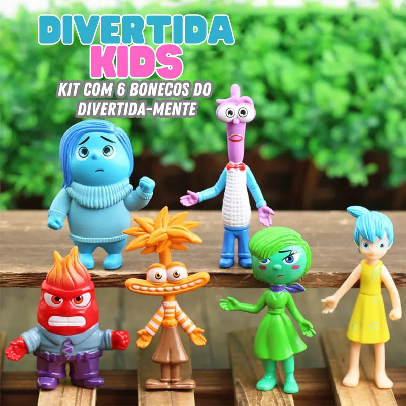 Divertida Kids - Kit com 6 Bonecos do Divertida-mente