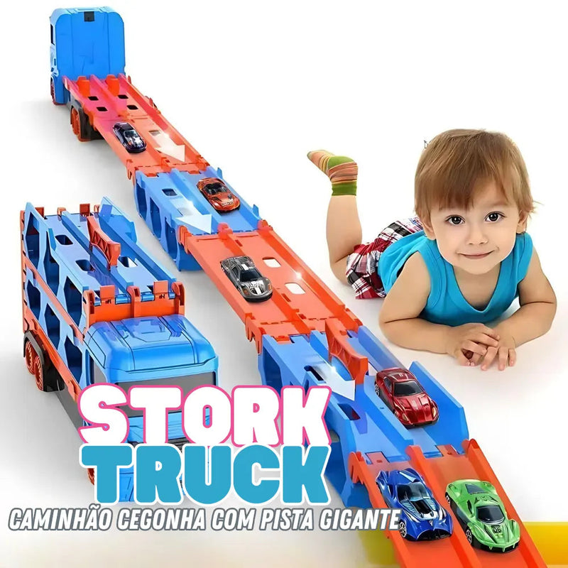 Stork Truck - Caminhão Cegonha com Pista Gigante