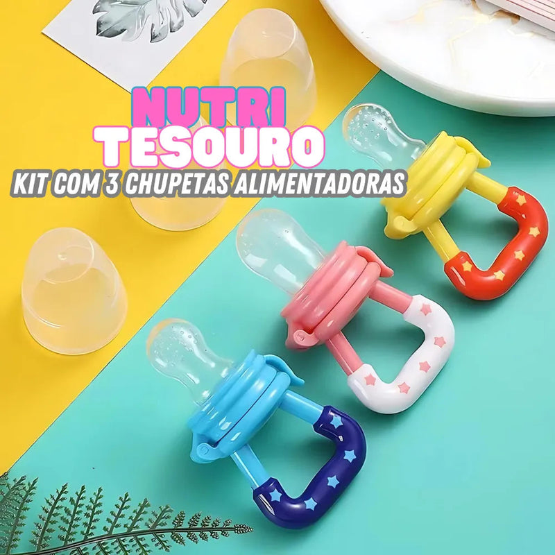 Nutri Tesouro - Kit com 3 Chupetas Alimentadoras