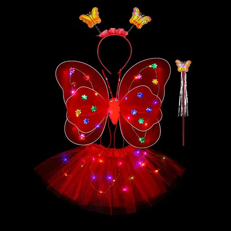 Butterfly Tesouro - Fantasia com Asas de Borboletas Infantil