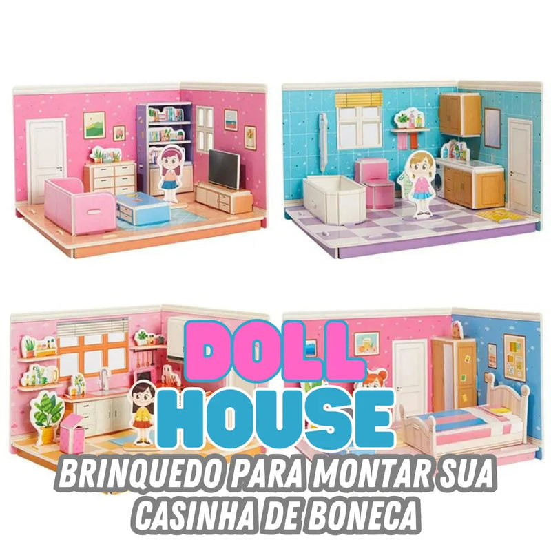 Doll House - Brinquedo para Montar sua Casinha de Boneca