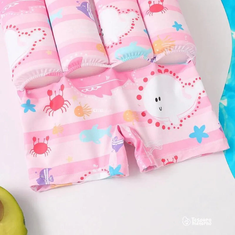 Boia Kids - Roupa de Banho com Boias e Touquinha