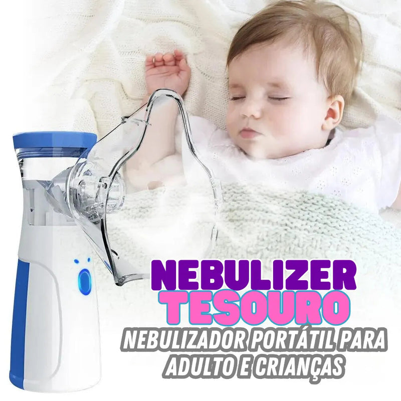 Nebulizer Tesouro -  Nebulizador Portátil para Adultos e Crianças