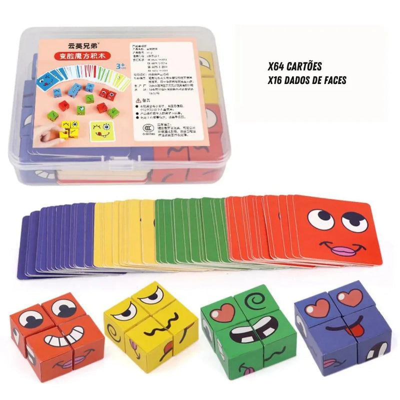 Face Expression - Brinquedo de Dados e Faces Montessori