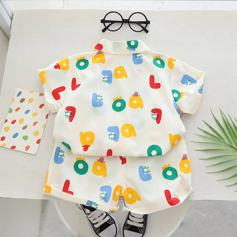 Conjunto Infantil Camisa e Short Estampado - Diversão e Conforto para o Seu Pequeno