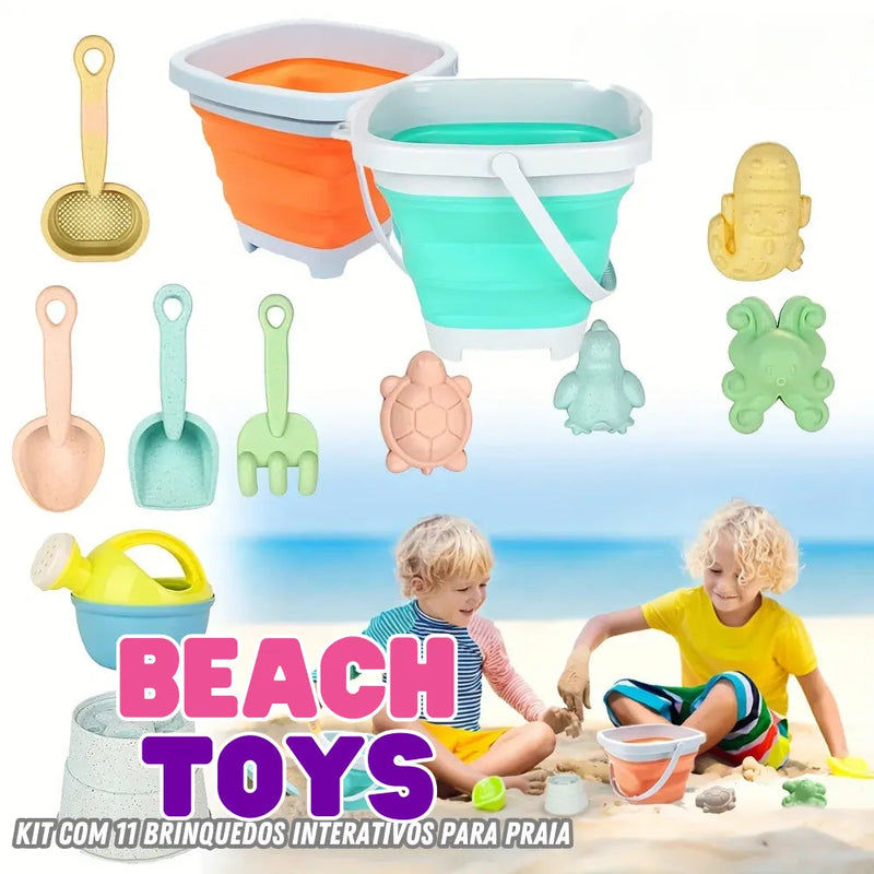 Beach Toys - Kit com 11 Brinquedos Interativos Para Praia