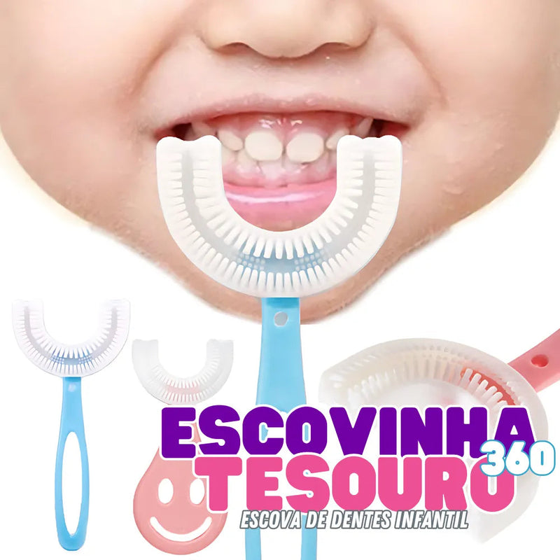 Escovinha Tesouro 360º - Escova de Dentes Infantil