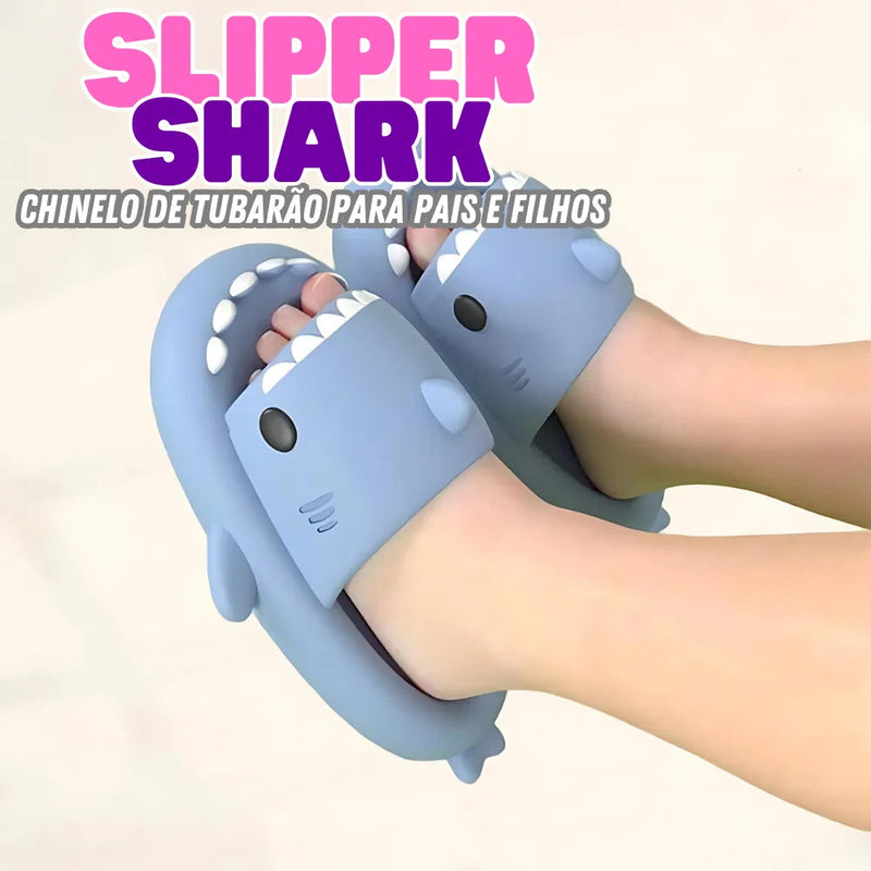 Slipper Shark - Chinelo com Formato de Tubarão para Pais e Filhos