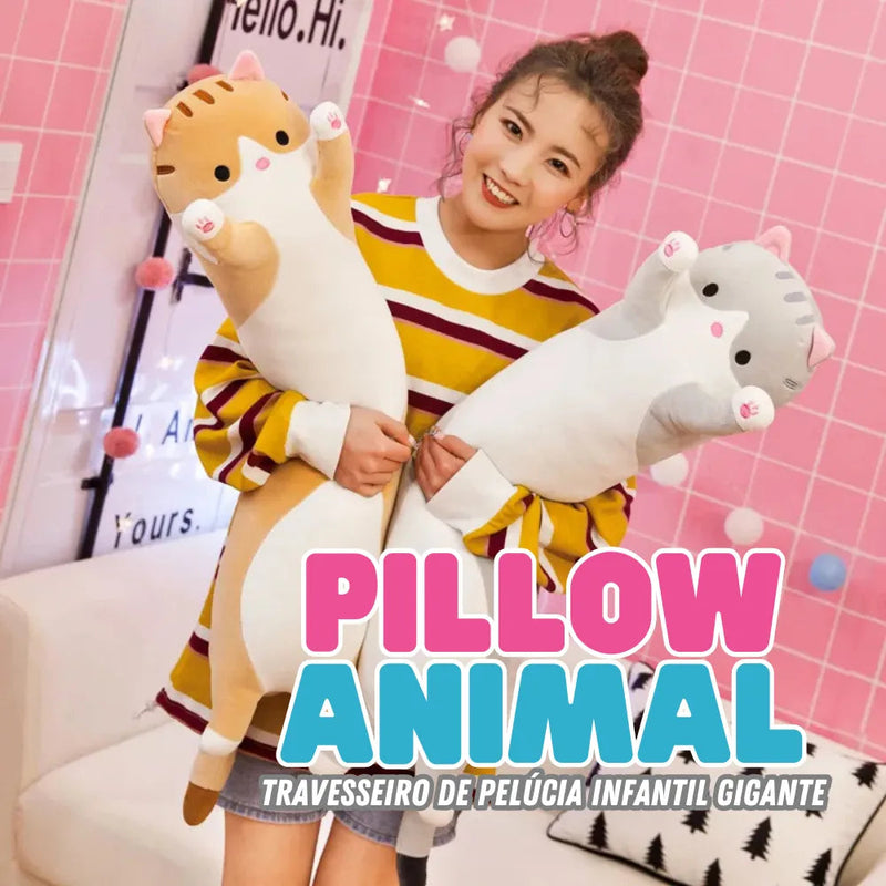 Pillow Animal - Travesseiro de Pelúcia Infantil Gigante