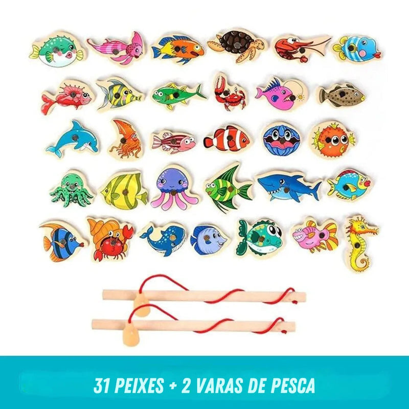 Fishing Magnética - Brinquedo de Pescaria Montessori