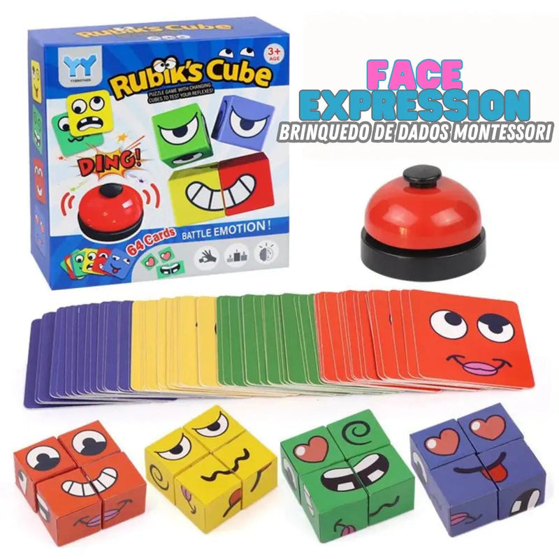 Face Expression - Brinquedo de Dados e Faces Montessori